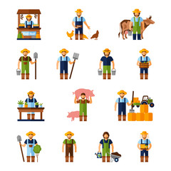 Fototapeta premium Farmers Icons Set