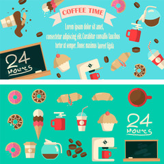 Coffee time vector illustration. 