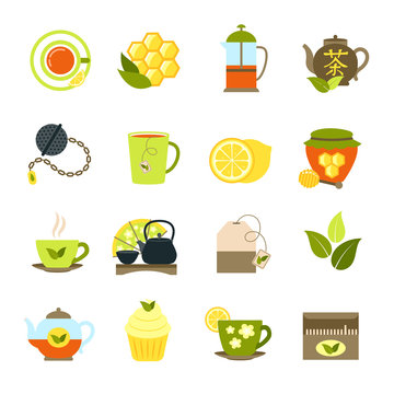 Tea Icons Set
