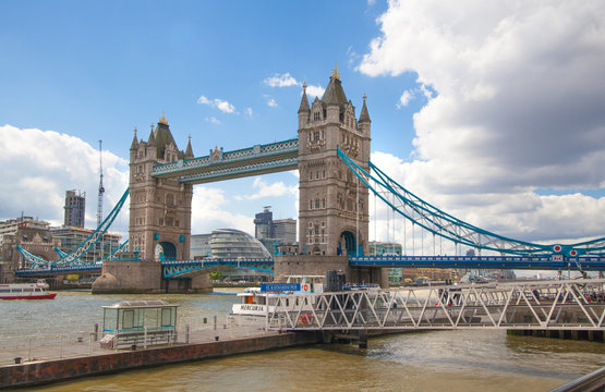 LONDON, UK - APRIL 30, 2015: Tower bridge, River Thames