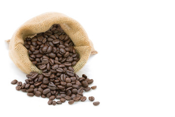 Reasted coffee bean in bag