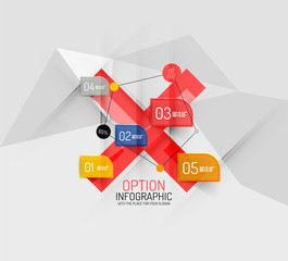Modern abstract business geometric infographics