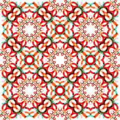 Seamless vector geometric abstract pattern. Creative round