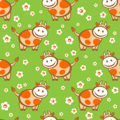 cow seamless background