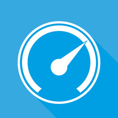 Speedometer icon flat design