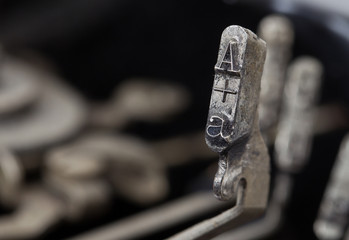 A hammer - old manual typewriter