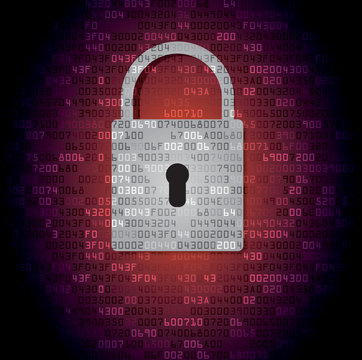 Lock on background with HEX-code
