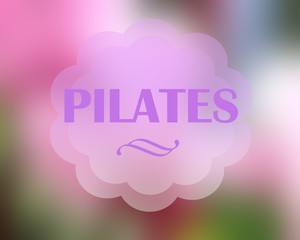 Pilates vintage design with blurred background