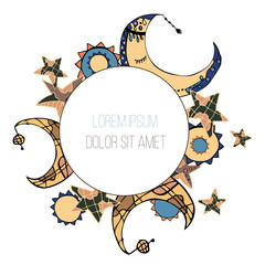 poster , poster with the moon , the stars , the sun