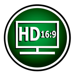 HD display green round icon