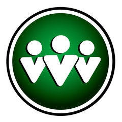 User vector green round icon