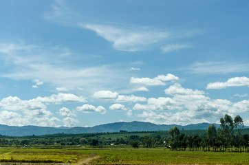 Fototapeta na wymiar general landscape views and blue sky