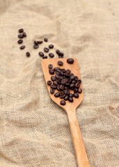 Beautiful of roasted coffee beans.