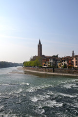 Fototapeta premium Panorama of the beautiful city of Verona, Italy