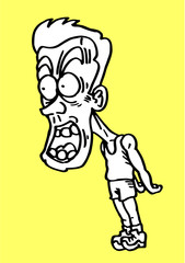 Fun draw of man looking