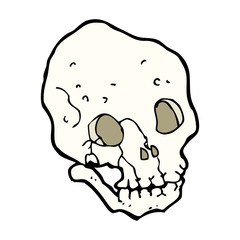 cartoon spooky skull