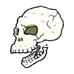 cartoon spooky skull