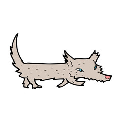 cartoon little wolf