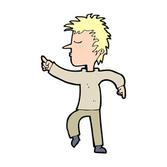 cartoon man pointing