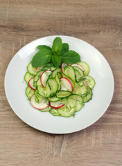 salad cucumber with radish
