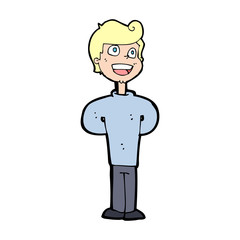 cartoon happy man