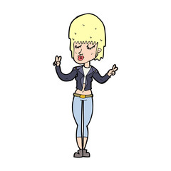 cartoon cool girl