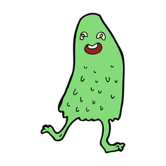 cartoon funny slime monster