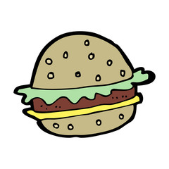 cartoon hamburger