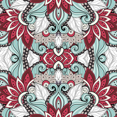 Vector Seamless Abstract Tribal Pattern