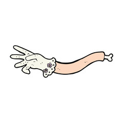 cartoon spooky victorian arm reaching