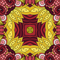 Vector Seamless Abstract Tribal Pattern