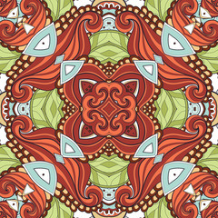 Vector Seamless Abstract Tribal Pattern
