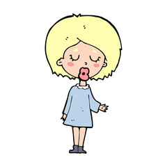 cartoon woman explaining her point