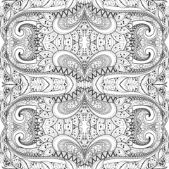 Vector Seamless Abstract Black and White Tribal Pattern