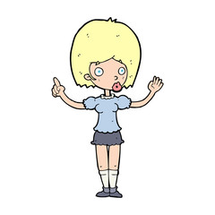 cartoon woman explaining her point