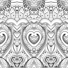 Vector Seamless Abstract Black and White Tribal Pattern