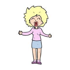 cartoon loud woman