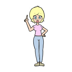 cartoon woman explaining her point
