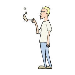 cartoon annoyed smoker