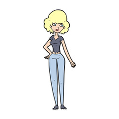 cartoon pretty woman