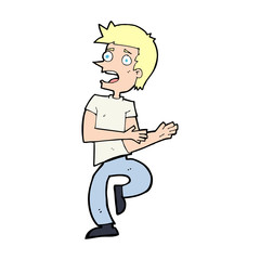 cartoon stressed out man