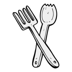 cartoon cutlery