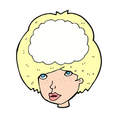 cartoon empty headed woman