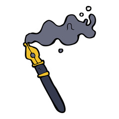 cartoon fountain pen