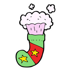 cartoon magic christmas stocking