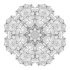Vector Beautiful Deco Black Mandala