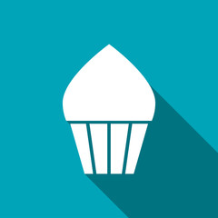 Vector cupcake icon. Food icon. Eps10