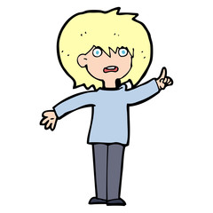 cartoon woman asking question