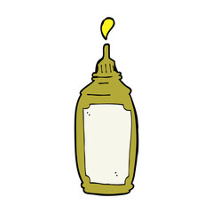 cartoon mustard bottle