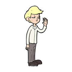 cartoon arrogant boy